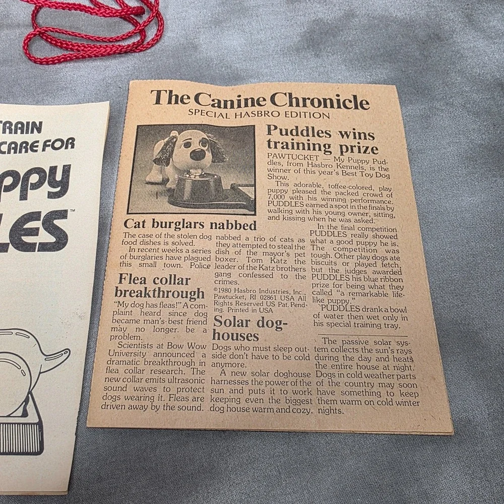 Hasbro My Puppy Puddles Vintage 1980 Romper Room Dog Pull in Original Box
